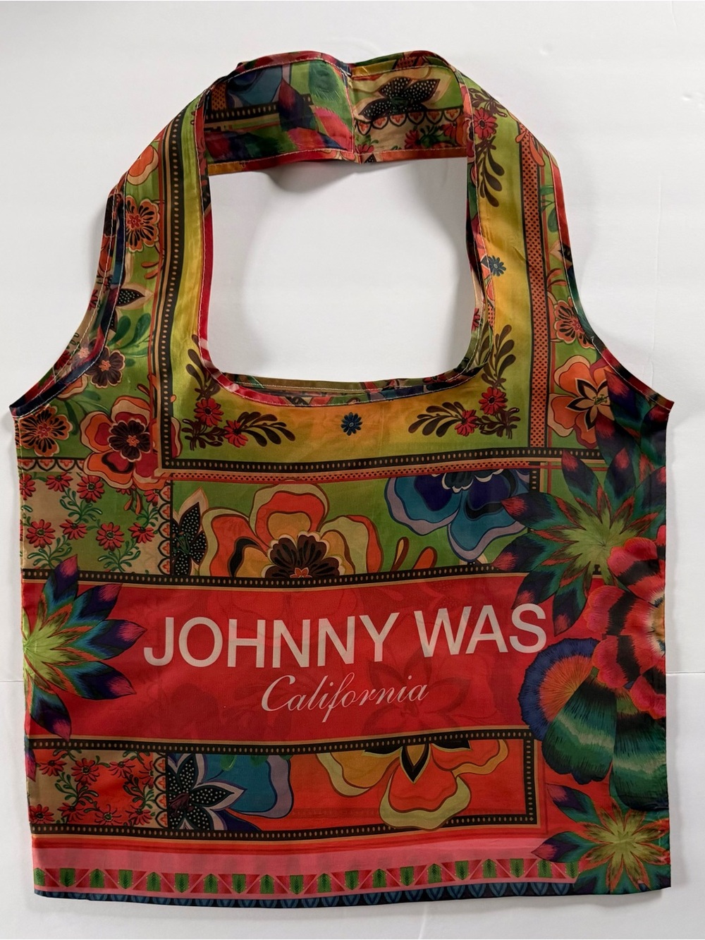 Johnny Was California Foldable Reusable Shopping Tote Floral Travel Bag